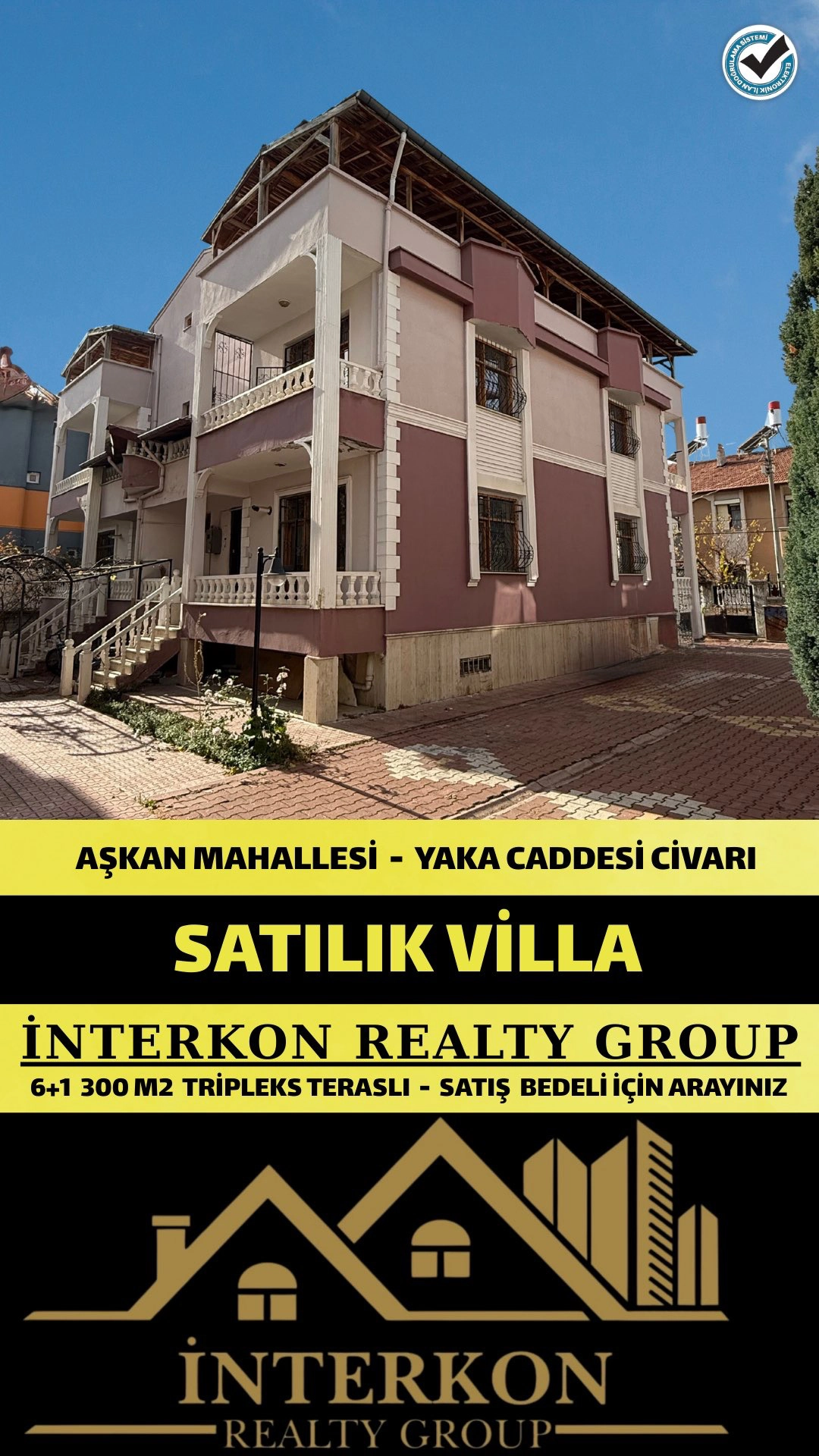 KONYA MERAM AŞKAN MAHALLESİ 6+1 SATILIK VİLLA!